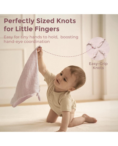 MOMCOZY rožinis medvilninis meškiukas-migdukas kūdikiui