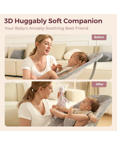 MOMCOZY rožinis medvilninis meškiukas-migdukas kūdikiui