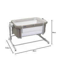 CHICCO NEXT2ME MAGIC EVO Lopšiukas Beige - Komfortas ir Saugumas