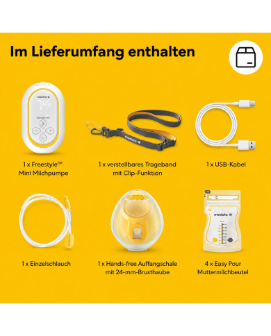 Medela Freestyle Mini Pakraunamas Elektrinis Pientraukis - Hands-Free