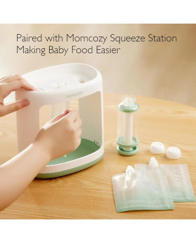 MOMCOZY DAUGKARTINIAI KŪDIKIŲ MAISTO MAIŠELIAI, 200 ML, 10 VNT.