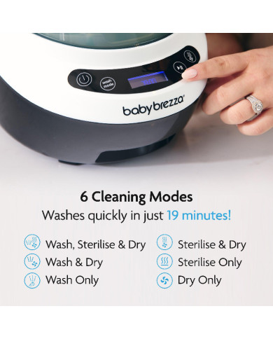 BABY BREZZA BUTELIUKŲ PLOVYKLA WASHER PRO SU STERILIZAVIMO IR DŽIOVINIMO FUNKCIJA, BALTA