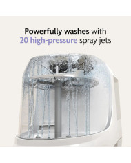 BABY BREZZA BUTELIUKŲ PLOVYKLA WASHER PRO SU STERILIZAVIMO IR DŽIOVINIMO FUNKCIJA, BALTA