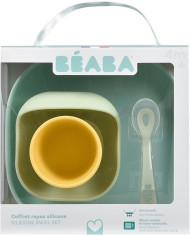 BEABA SILIKONINIS 4 VNT. PIETŲ RINKINYS, YELLOW