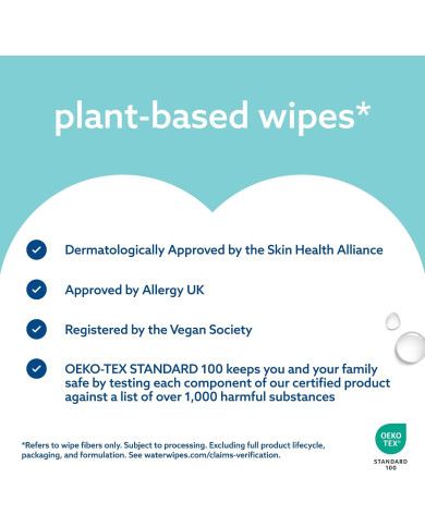 WATERWIPES Sensitive+ drėgnos servetėlės, 100 vnt.