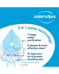 WATERWIPES Sensitive+ drėgnos servetėlės, 100 vnt.