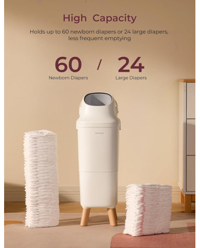 MOMCOZY sauskelnų konteineris su triguba kvapų izoliacija