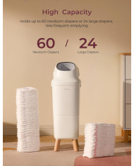 MOMCOZY sauskelnų konteineris su triguba kvapų izoliacija