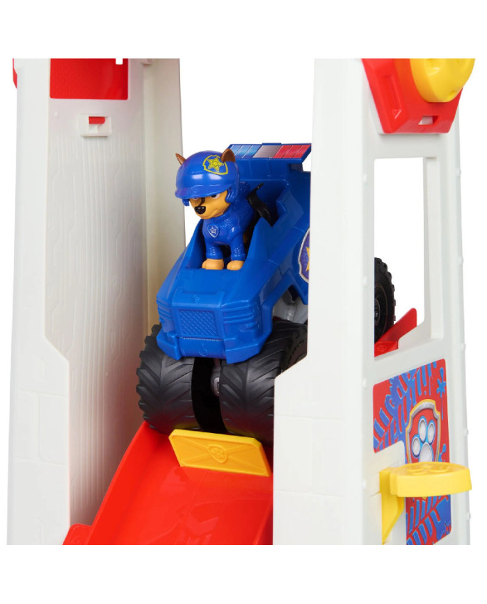 PAW PATROL RESCUE WHEELS SUPER LOOP TOWER HQ ŽAIDIMŲ RINKINYS SU CHASE FIGŪRĖLE IR AUTOMOBILIU
