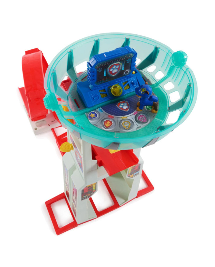 PAW PATROL RESCUE WHEELS SUPER LOOP TOWER HQ ŽAIDIMŲ RINKINYS SU CHASE FIGŪRĖLE IR AUTOMOBILIU