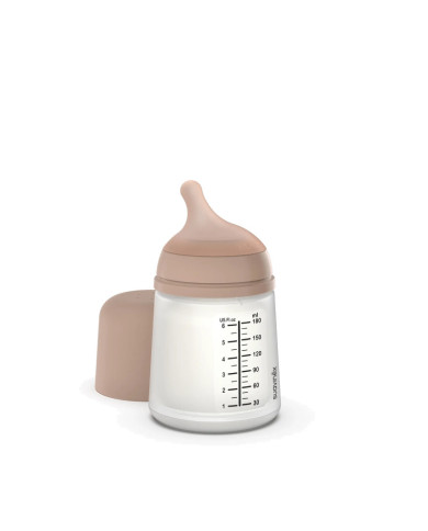 SUAVINZERO ZERO ANTI-COLIC BUTELIUKAS SU REGULIUOJAMOS SROVĖS ŽINDUKU, 180 ML, NUO +0 MĖN., MEDIUM