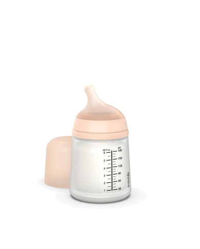 SUAVINEX ZERO ZERO ANTI-COLIC BUTELIUKAS SU LĖTOS SROVĖS ŽINDUKU, 180ML, NUO +0 MĖN., FAIR