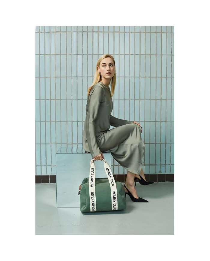 CHILDHOME MOMMY CLUB MAMOS KREPŠYS, SIGNATURE CANVAS GREEN