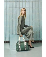 CHILDHOME MOMMY CLUB MAMOS KREPŠYS, SIGNATURE CANVAS GREEN