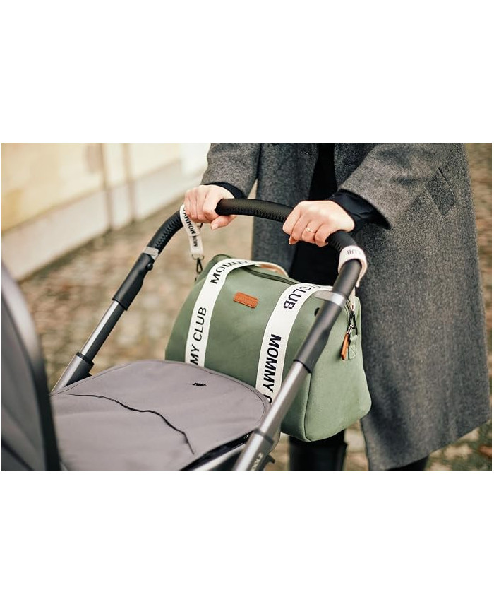CHILDHOME MOMMY CLUB MAMOS KREPŠYS, SIGNATURE CANVAS GREEN