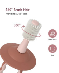 Momcozy 360° kūdikių dantų šepetėlis, rožinis