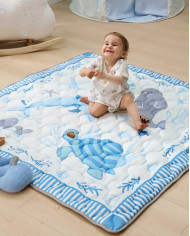 MOMCOZY kūdikių žaidimų kilimėlis „Blue Ocean“ 127x127 cm