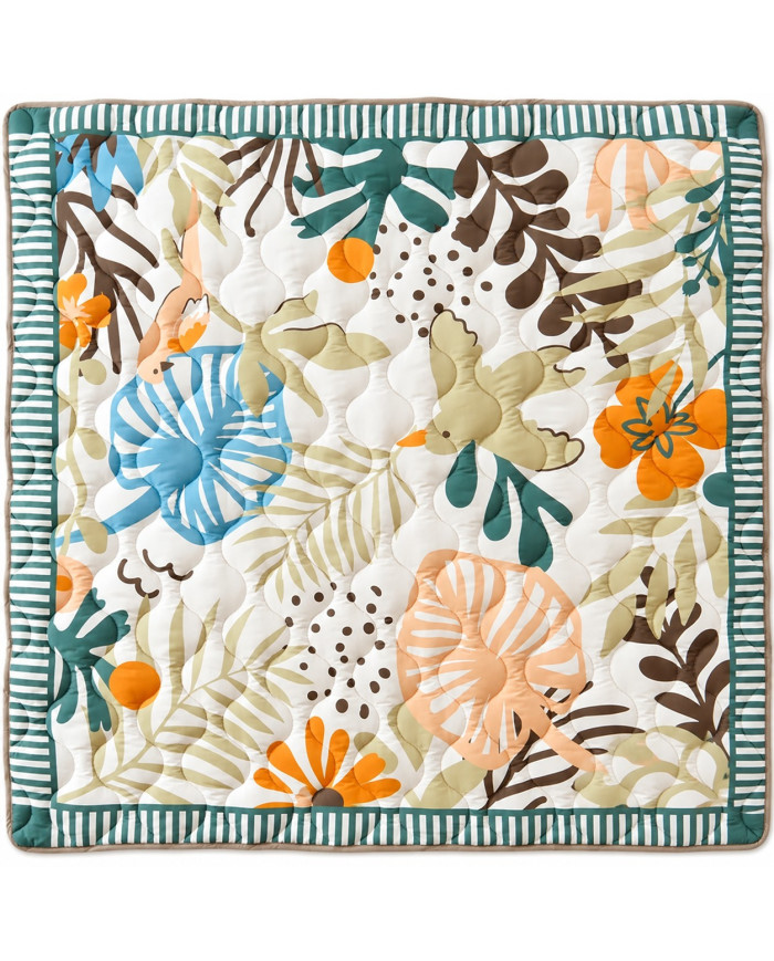 MOMCOZY Green Forest kūdikių žaidimų kilimėlis 127 × 127 cm