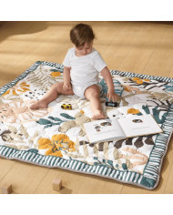 MOMCOZY Green Forest kūdikių žaidimų kilimėlis 127 × 127 cm