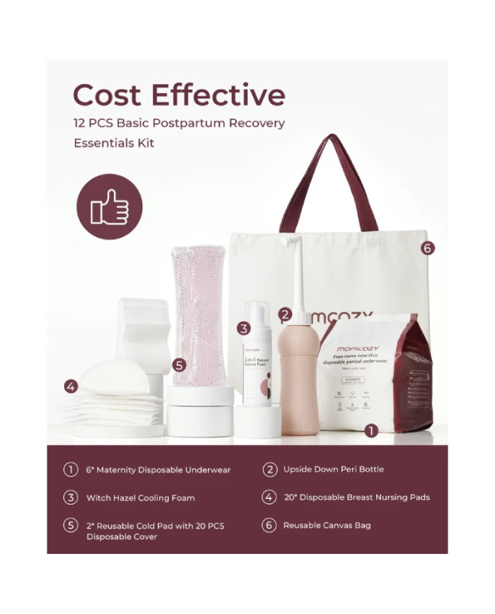 MOMCOZY PRIEŽIŪROS PRIEMONIŲ RINKINYS ATSIGAVIMUI PO GIMDYMO