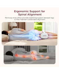 MOMCOZY ERGONOMINĖ KELIŲ PAGALVĖ MIEGOJIMUI ANT ŠONO, CREAM WHITE