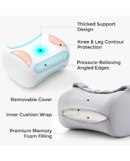 MOMCOZY ERGONOMINĖ KELIŲ PAGALVĖ MIEGOJIMUI ANT ŠONO SU VĖSINANČIU AUDINIU, GREY