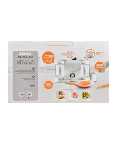 BEABA BABYCOOK PLUS TRINTUVAS-GARINTUVAS 4IN1, WHITE/SILVER