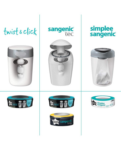TOMMEE TIPPEE TWIST AND CLICK ADVANCED KASETĖS, 6 VNT. RINKINYS